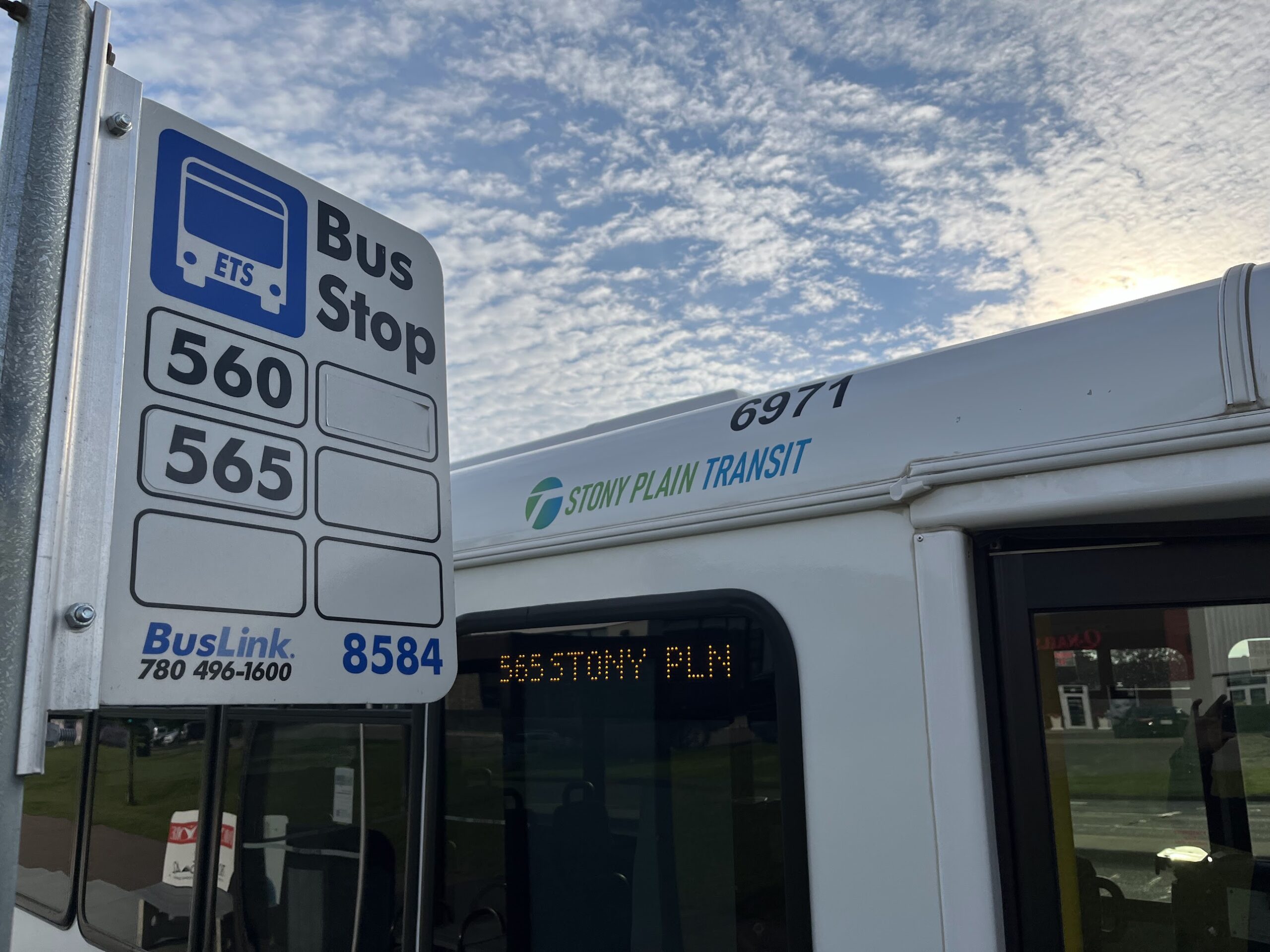 Stony Plain Transit / ETS bus stop